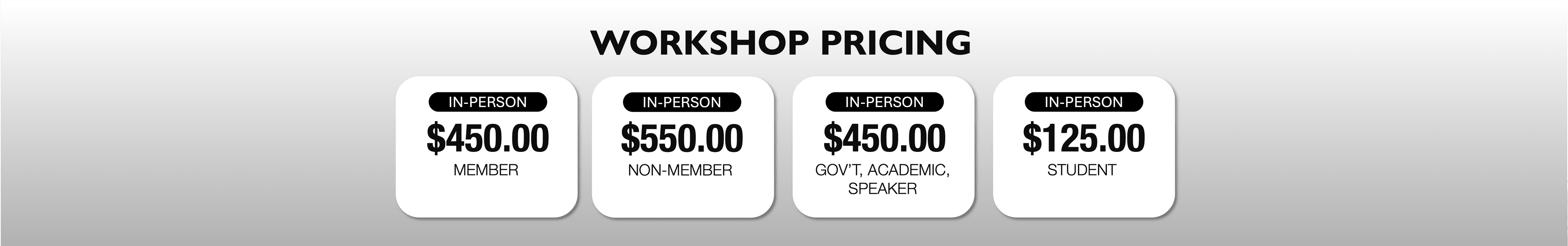 Workshop Pricing